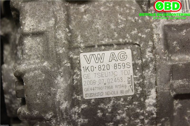 Aircondition kompressor til Škoda Superb 2008-2015 (Type II)  (SKODA|1K0 820 859 S||1K0820859S)