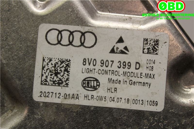 Styreenhet xenon/ballast til VW e-Golf 2017-2020 (Fase 2)  (VOLKSWAGEN|8V0 907 399 D||8V0907399D)