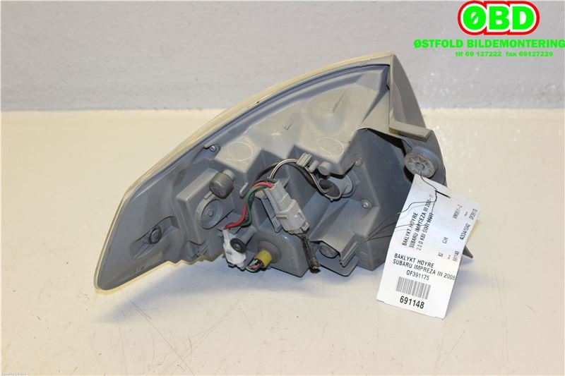 Baklykt høyre til Subaru Impreza 2008-2012 (Type III) (SUBARU|84912FG020|)