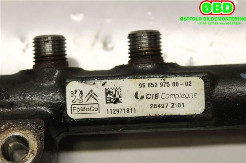 Dyseskinne (fuelrail) til Peugeot 308 2011-2013 (Type I, Fase 2)  (PEUGEOT|1570 Q4||9685297580)