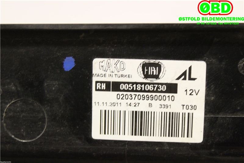 Baklykt høyre til Fiat Doblo 2010-->> (Type II) (FIAT|51810673|)