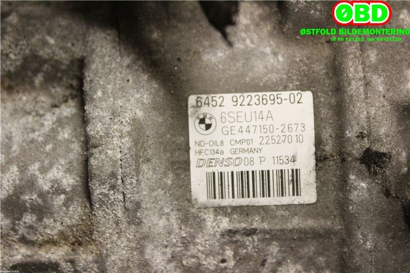 Aircondition kompressor til BMW 3-Serie 2012-2018 (F30/F31/F34) (F30/F31/F34) (BMW|64 52 9 223 695|4471502673|64529223695)
