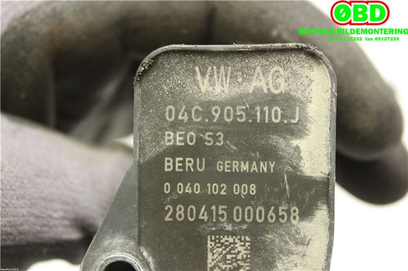 Coil elektronisk til Audi A3 2012-2016 (Type III, Fase 1)  (AUDI|04E 905 110 K|04E 905 110 P|04C905110J)