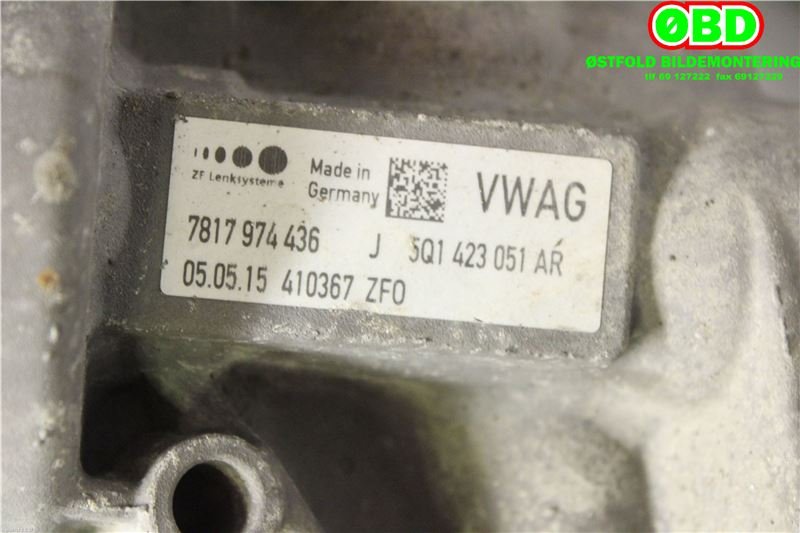 Tannstang elektrisk til Audi A3 2012-2016 (Type III, Fase 1) (AUDI|5Q1 423 055 C||5Q1423051AR)