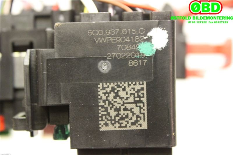 Sikringsboks til Audi A3 2012-2016 (Type III, Fase 1) (AUDI|5Q0 937 615 C||5Q0937615C)