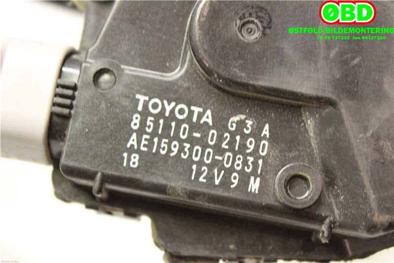 Viskermotor frontrute til Toyota Auris 2010-2012 (Type I, Fase 2) (TOYOTA|8511002190|1593000831)