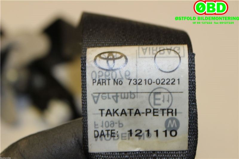 Airbag beltestrammer til Toyota Auris 2010-2012 (Type I, Fase 2) (TOYOTA|7322002121C2|)