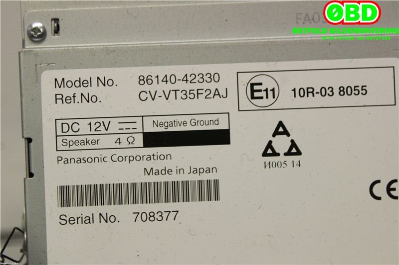 Bilstereo navigasjon til Toyota RAV4 2016-2019 (Type IV, Fase 2)  (TOYOTA|8614042330|)