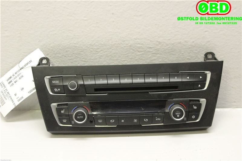 Varmeapparat betjening til BMW 1-Serie 2011-2015 (Fase 1) (F20/F21) (F20/F21) (BMW|64 11 9 287 337||61319261102)