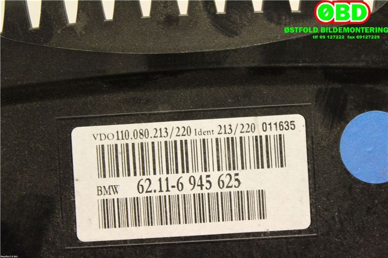 Instrumentpanel til BMW 5-Serie 2003-2010 (E60/E61) (E60/E61) (BMW|62 11 6 958 592||62116945625)