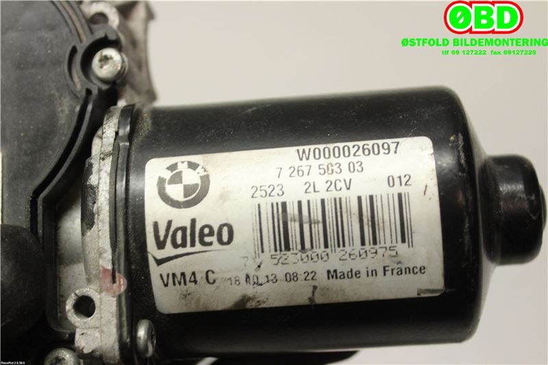 Viskermotor frontrute til BMW 1-Serie 2011-2015 (Fase 1) (F20/F21) (F20/F21) (BMW||W000026097|7267503)