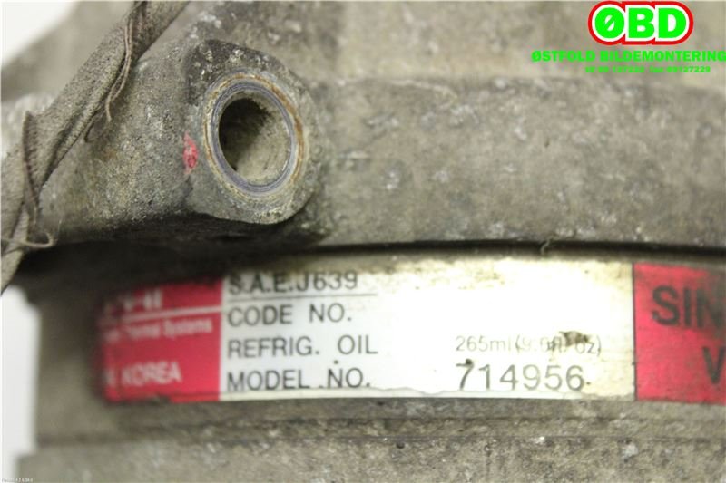 Aircondition kompressor til SsangYong Rexton 2004-2006 (Fase 2) (Y200) (Y200) (SSANGYONG||714956)