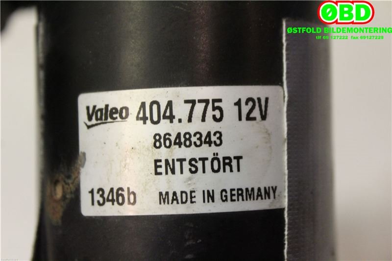 Viskermotor frontrute til Volvo V70 2005-2007 (Type II, Fase 2)  (VOLVO|8648343|404775|)