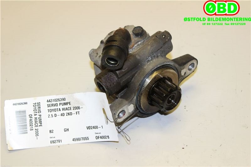 Servo pumpe mekanisk til Toyota Hiace 2007-2012 (Fase 3) (TOYOTA|4431026390|)