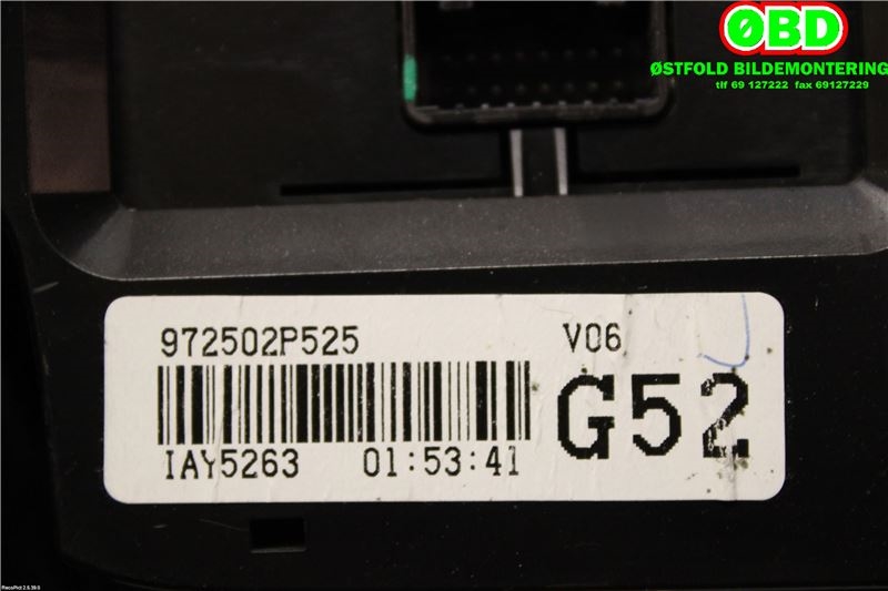 Varmeapparat betjening til Kia Sorento 2011-2015 Type II (KIA|972502P525|)