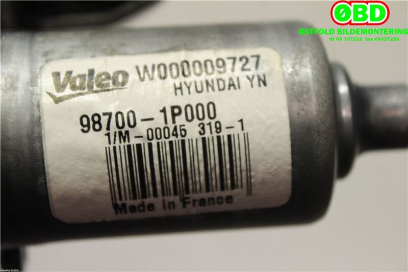 Viskermotor bakrute til Kia Venga 2010-2017  (KIA|987001P000|W000009727)