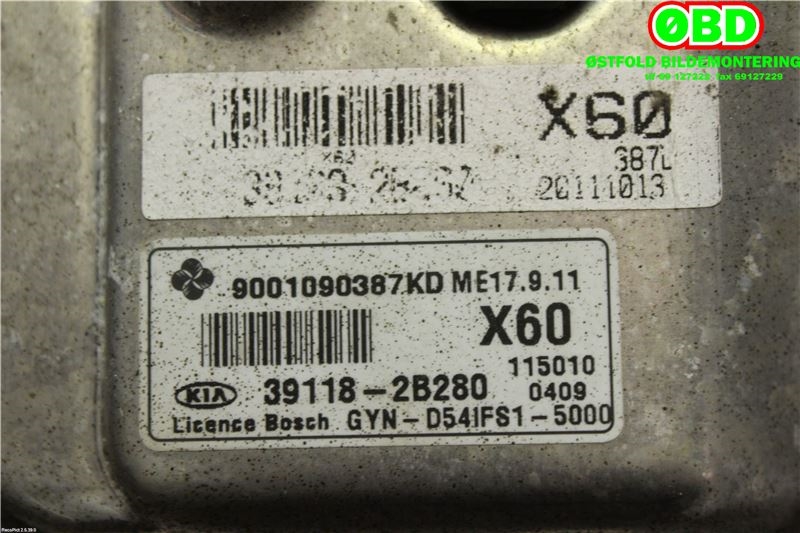 Styreenhet motor til Kia Venga 2010-2017  (KIA|391182B280|)