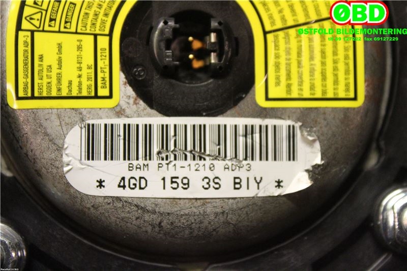 Airbag rattpute til Kia Venga 2010-2017 (KIA|569001P000|)
