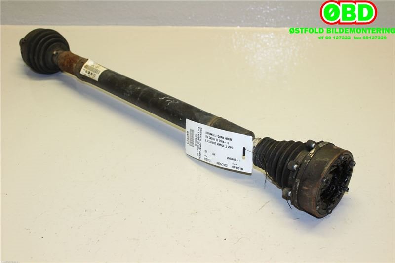 Drivaksel høyre foran til VW Caddy 2004-2010 (Type III, Fase 1) (VOLKSWAGEN|1K0 407 272 CC|5Q0 407 272 FF|1K0407272CC)