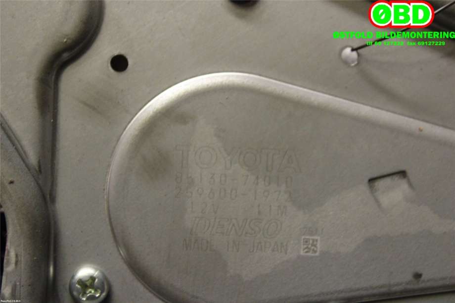 Viskermotor bakrute til Toyota iQ 2009-2014 (TOYOTA|8513074010|2596001972)