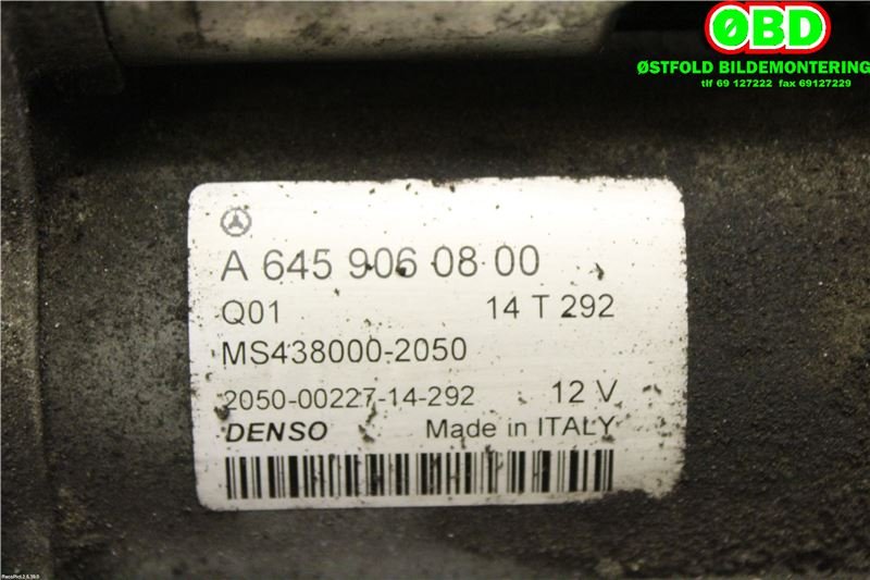 Starter diesel til Mercedes GLA 2014-2020 (X156) (X156) (MERCEDES|A 645 906 08 00||6459060800)
