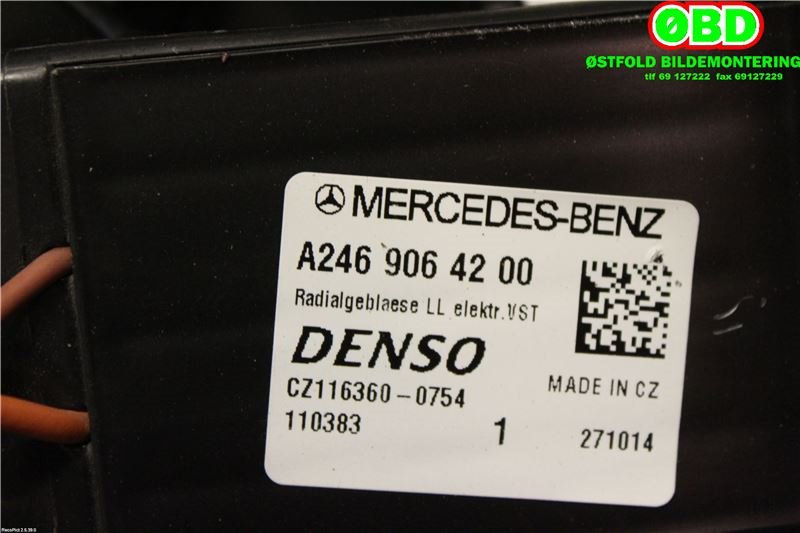 Varmeapparat motor til Mercedes GLA 2014-2020 (X156) (X156) (MERCEDES|A 246 906 42 00||2469064200)