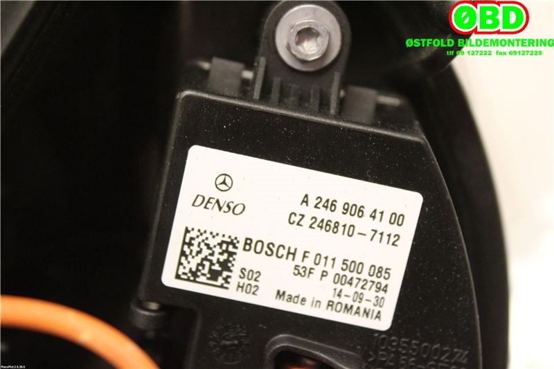 Varmeapparat motor til Mercedes GLA 2014-2020 (X156) (X156) (MERCEDES|A 246 906 42 00||2469064200)