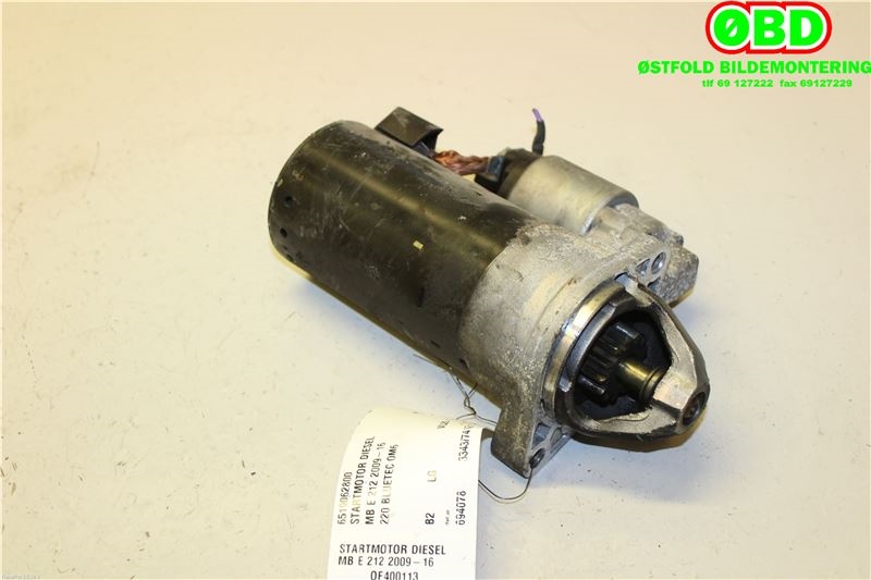 Starter diesel til Mercedes E-Klasse, 2013-2016 (Fase 2) (W212) (W212) (MERCEDES|A 651 906 28 00)