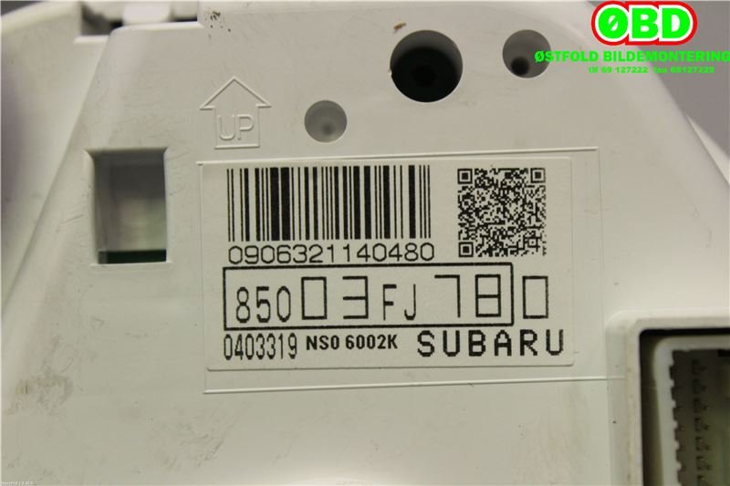 Instrumentpanel til Subaru XV 2012-2017 (Type I)  (SUBARU|85003FJ780|)