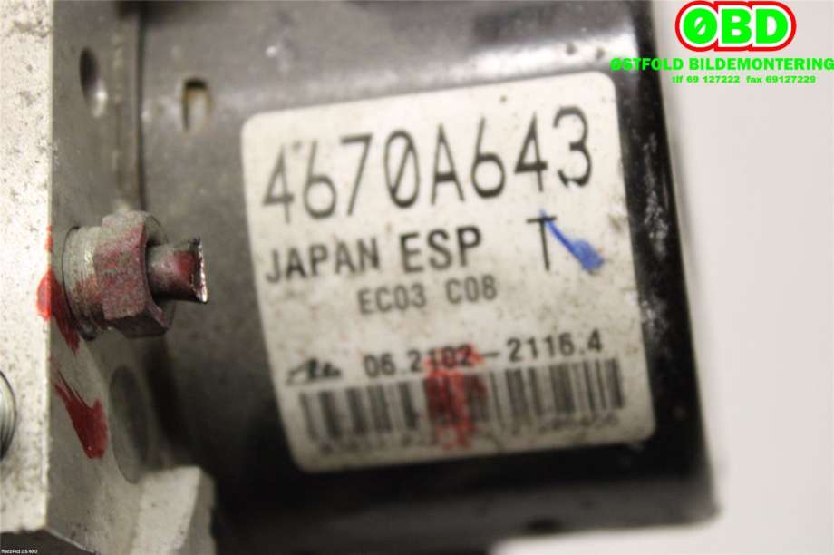 ABS sentral til Mitsubishi ASX 2010-2019  (MITSUBISHI|4670A588|4670A644|4670A643)