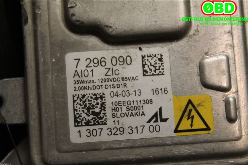 Styreenhet xenon/ballast til BMW 3-Serie 2012-2018 (F30/F31/F34) (F30/F31/F34) (BMW|63 11 7 317 408|130732931700|7296090)