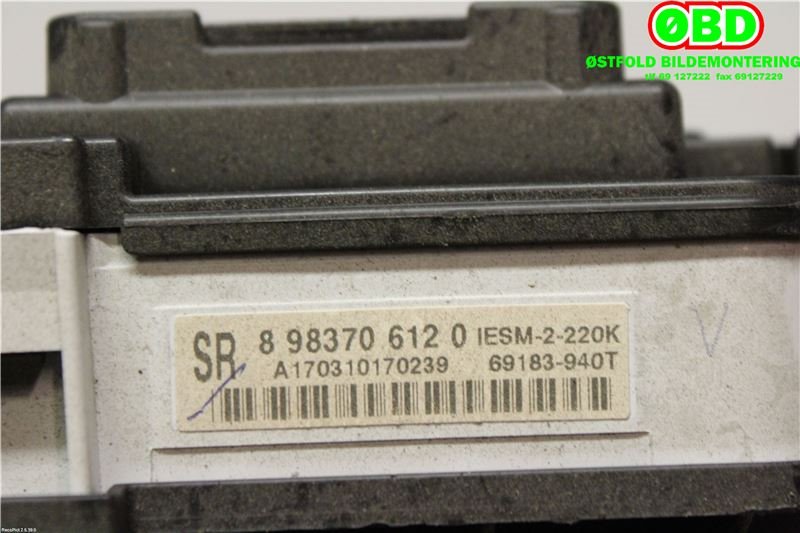 Instrumentpanel til Isuzu D-Max 2017-2020 (Type II, Fase 2)  (ISUZU|8-98370-612-0||8983706120)