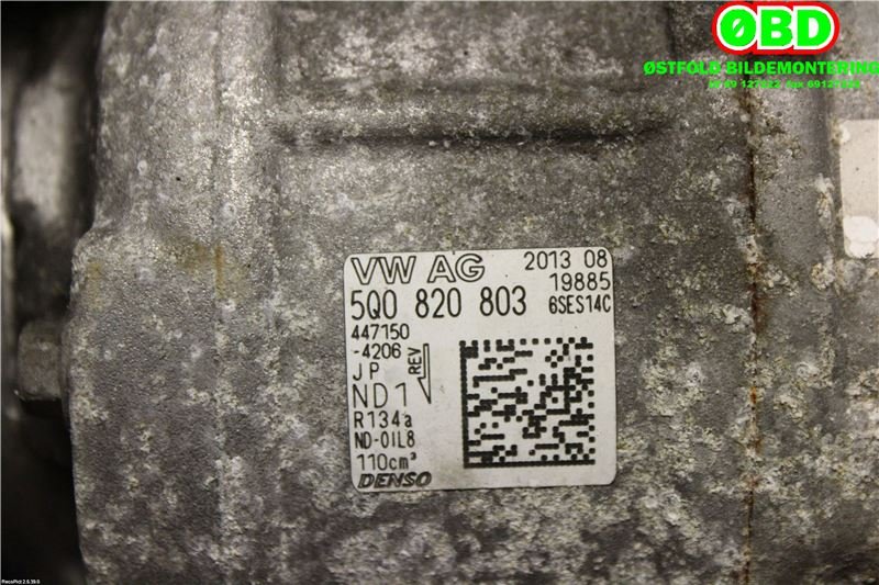 Aircondition kompressor til VW Golf VII 2012-2017 (Fase 1) (VOLKSWAGEN|5Q0 820 803 F|5Q0 820 803 K|5Q0820803)