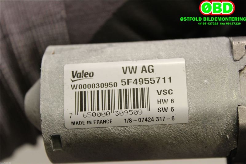 Viskermotor bakrute til Škoda Fabia 2014-2021 (Type III)  (SKODA|5F4 955 711|5F4 955 711 A|5F4955711)