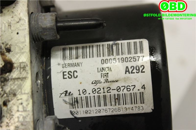 ABS sentral til Fiat Doblo 2010-->> (Type II) (FIAT|71770908|)
