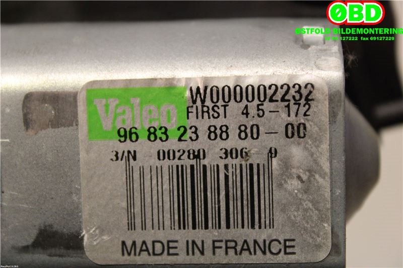 Viskermotor bakrute til Citroën C3, Picasso 2009-2017 (CITROEN|6405 NW|W000002232|9683238880)