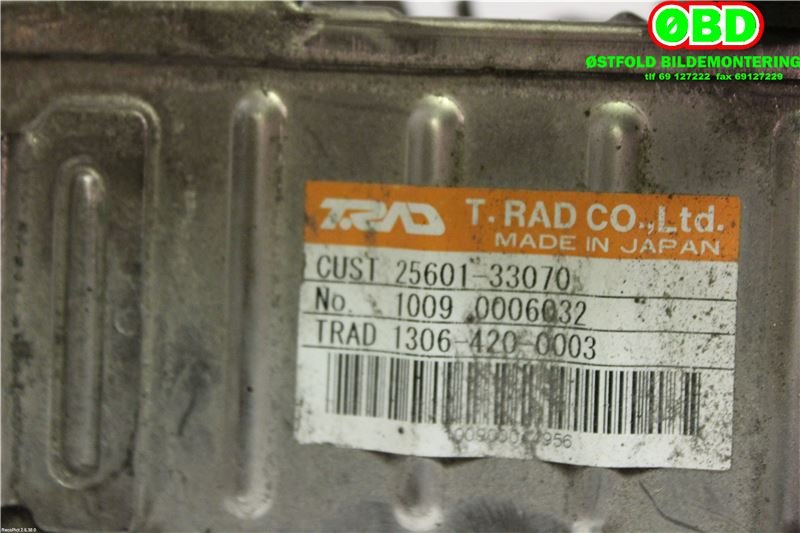 EGR-kjøler til Toyota Auris 2010-2012 (Type I, Fase 2)  (TOYOTA|2560133070|)