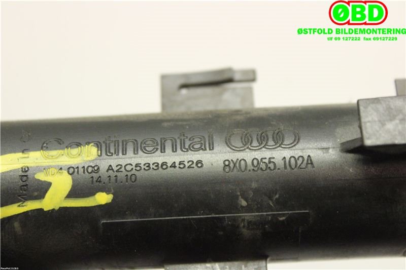 Lyktespylerdyse til Audi A1 2010-2014 (Type I, Fase 1)  (AUDI|8X0 955 102 A||8X0955102A)