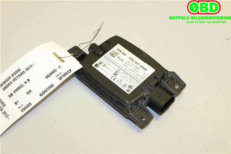 Sensor radar til Škoda Octavia, 2017-2020 (Type III, Fase 2)  (SKODA|5Q0 907 686 B)