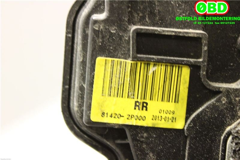 Låsekasse høyre bak til Kia Sorento 2011-2015 Type II  (KIA|814202P000|)