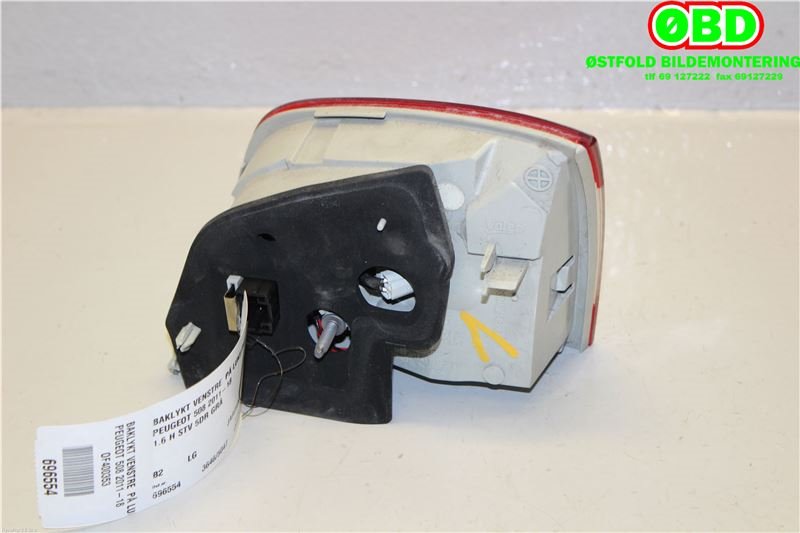 Baklykt venstre indre til Peugeot 508 2011-2014 (Type I, Fase 1)  (PEUGEOT|6350 LZ||9686780580)