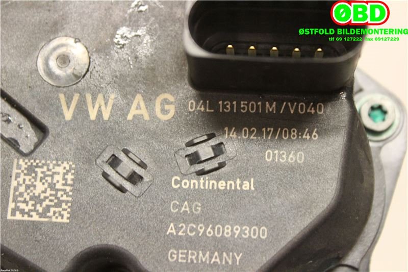 EGR-ventil til Škoda Octavia 2017-2020 (Type III, Fase 2)  (SKODA|04L 131 501 M||04L131501M)