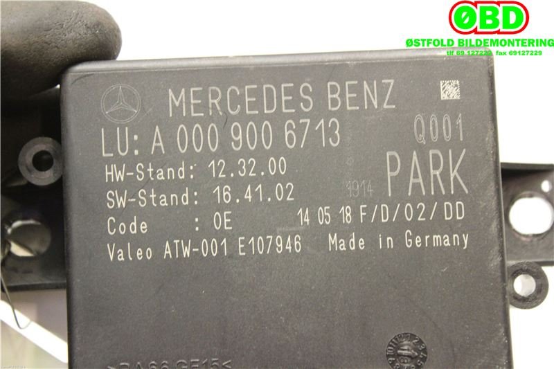 Styreenhet parkering til Mercedes Vito 2014-->> (W447) (W447) (MERCEDES|A 000 900 67 13||0009006713)