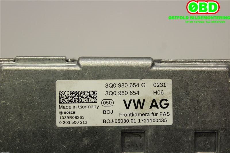 Sensor radar til Škoda Superb 2015-->> (Type III)  (SKODA|3Q0 980 654 G||3Q0980654G)