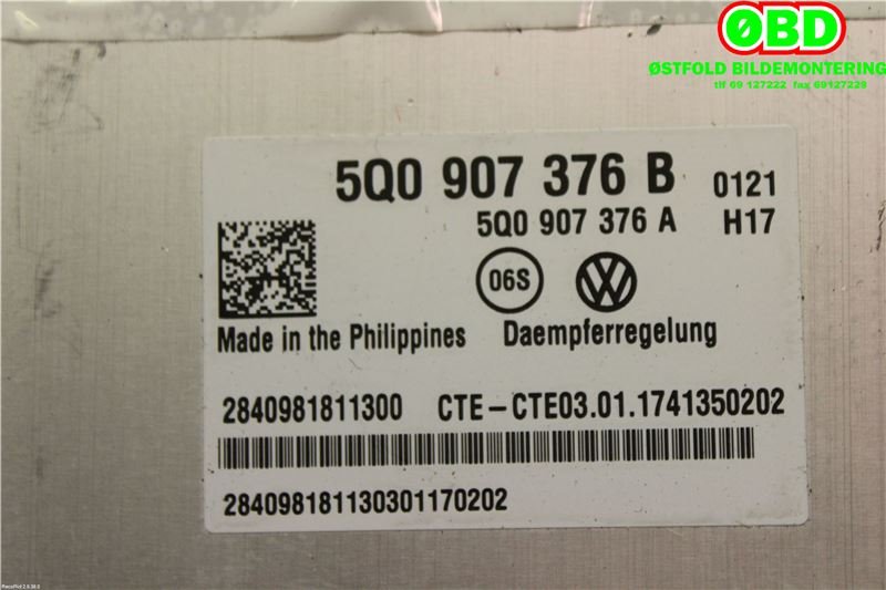 Styreenhet nivå/luftfjæring til Škoda Superb 2015-->> (Type III) (SKODA|5Q0 907 376 B||5Q0907376B)