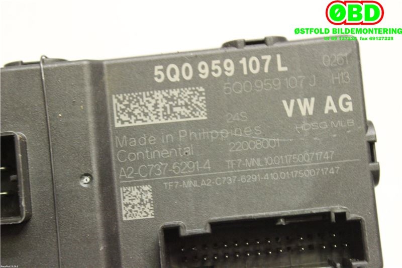 Styreenhet elektrisk bakluke til Škoda Superb 2015-->> (Type III)  (SKODA|5Q0 959 107 L|5Q0 959 107 P|5Q0959107L)