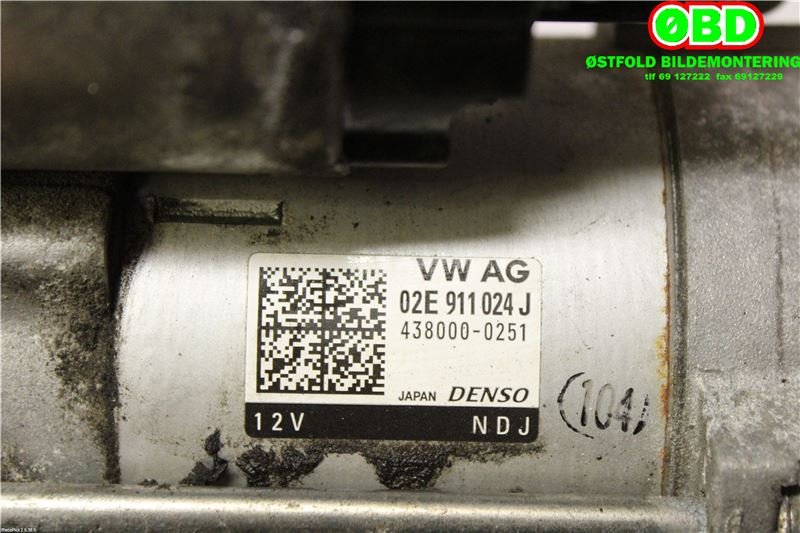 Starter diesel til Škoda Superb 2015-->> (Type III)  (SKODA||02M911024J)