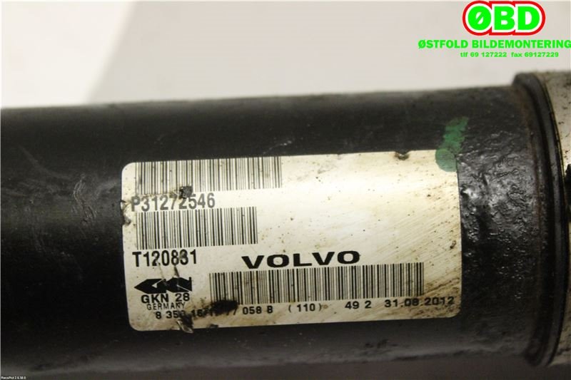 Drivaksel høyre foran til Volvo XC60 2008-2013 (Type I, Fase 1) (VOLVO|36012420||31272546)