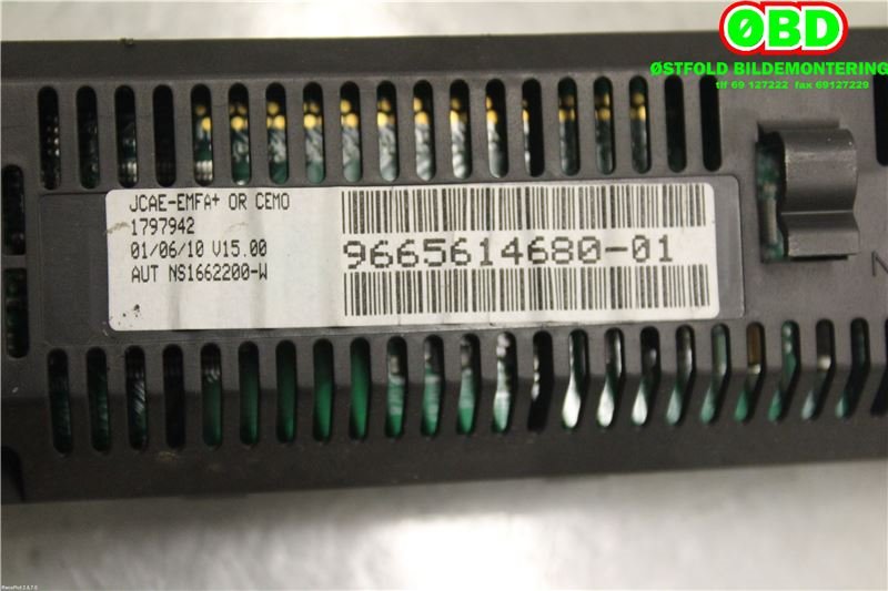 Instrument kjørecomputer til Fiat Scudo 2007-2017 (Type II) (FIAT||9665614680)