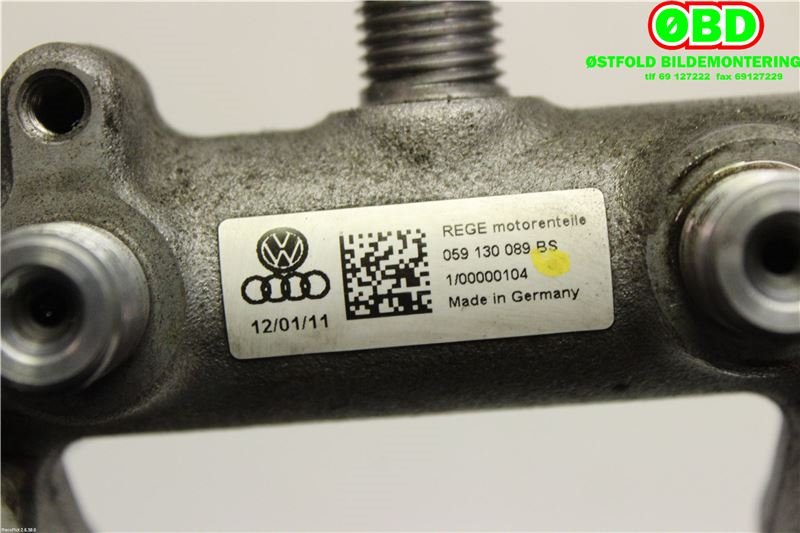Dyseskinne (fuelrail) til Audi A8 2010-2013 (Type III, Fase 1) (AUDI|059 130 089 BS||059130089BS)